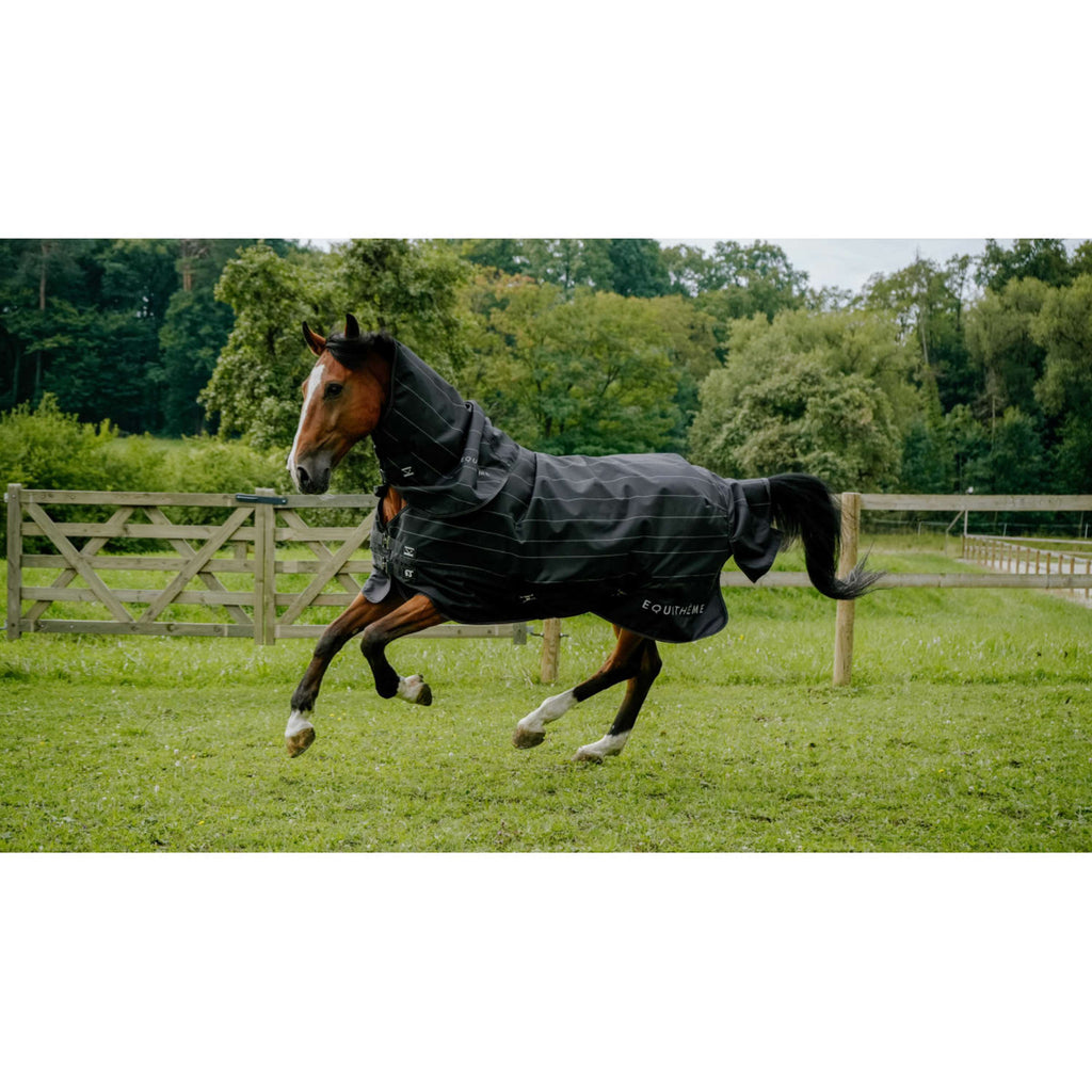 EQUITHÈME Regendeken Lumin 600D 50g Zwart