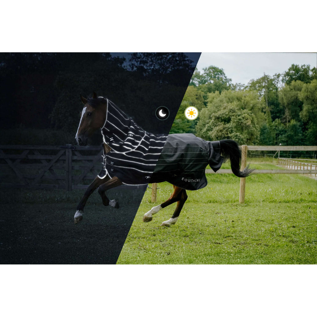EQUITHÈME Regendeken Lumin 600D 50g Zwart