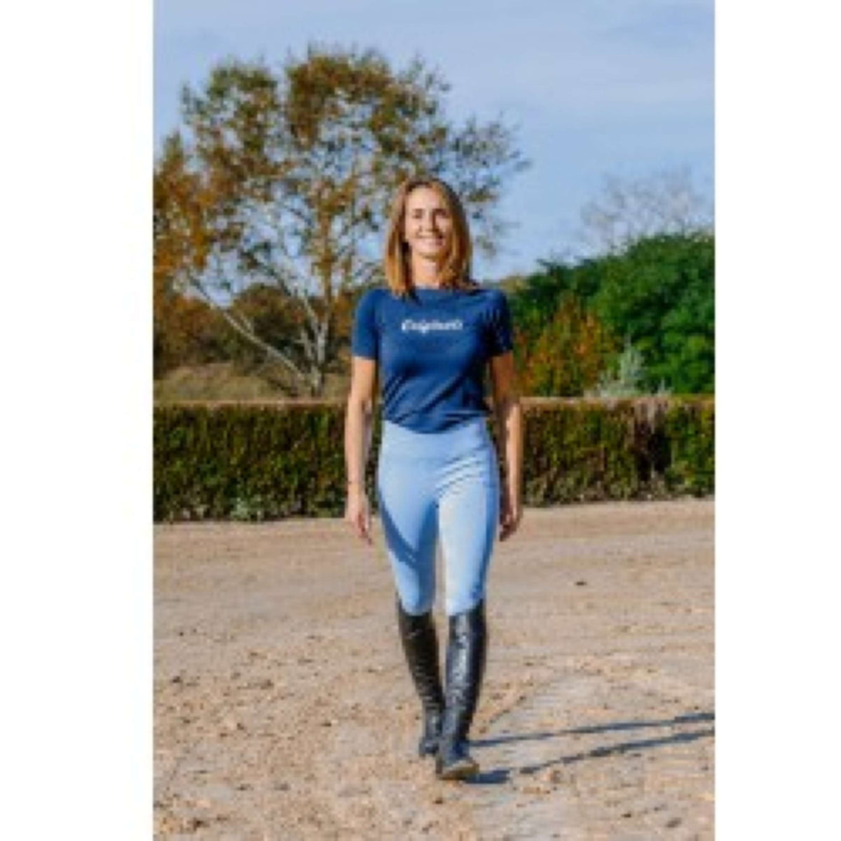 EQUITHÈME Shirt Elena Seamless Blauw/Lichtblauw