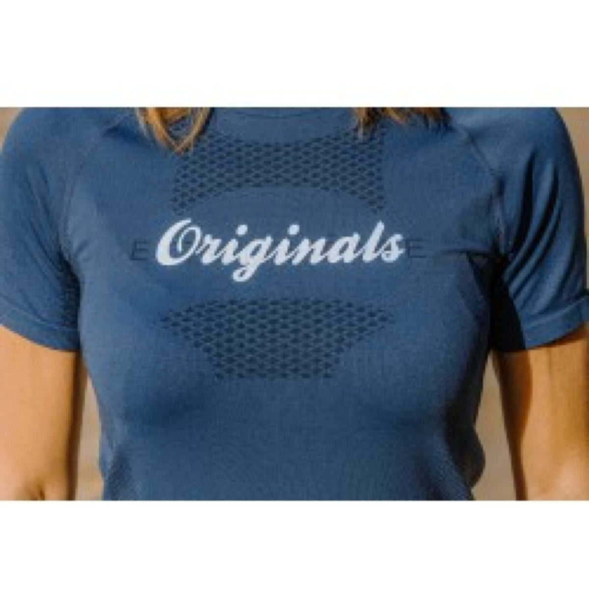 EQUITHÈME Shirt Elena Seamless Blauw/Lichtblauw