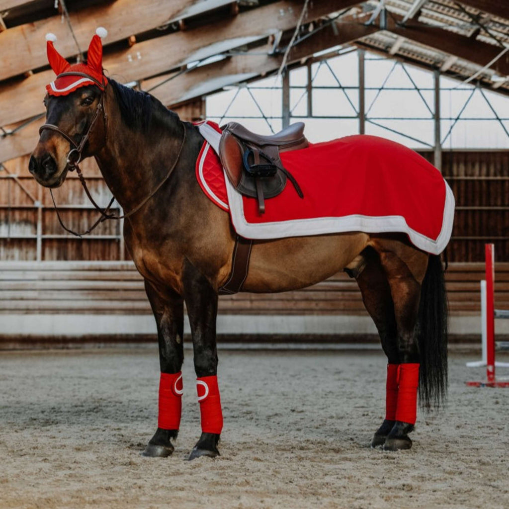 EQUITHÈME Bandages Kerst Rood