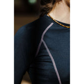EQUITHÈME Shirt Stella Lange Mouwen Zwart/Grijs/Blauw