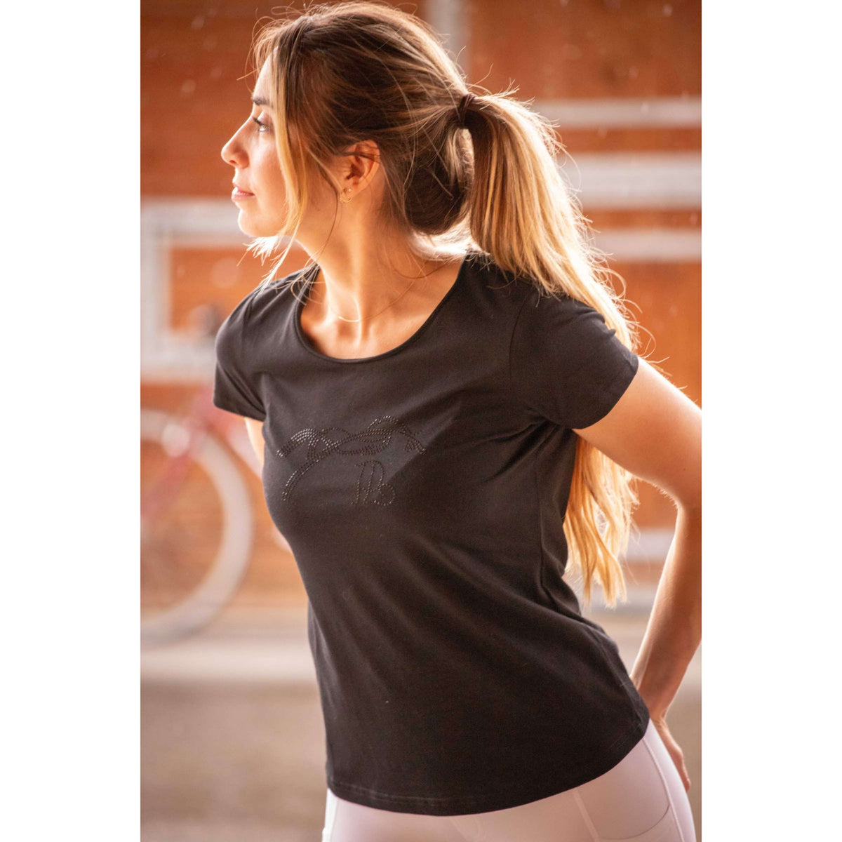 Pénélope T-Shirt Iconic Strass Zwart