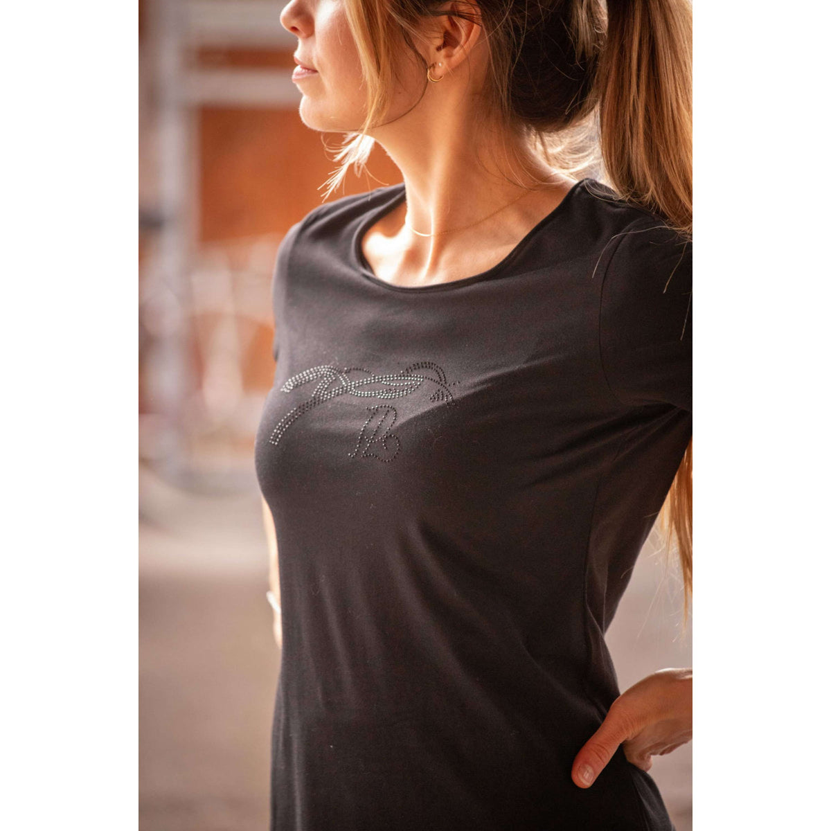 Pénélope T-Shirt Iconic Strass Zwart