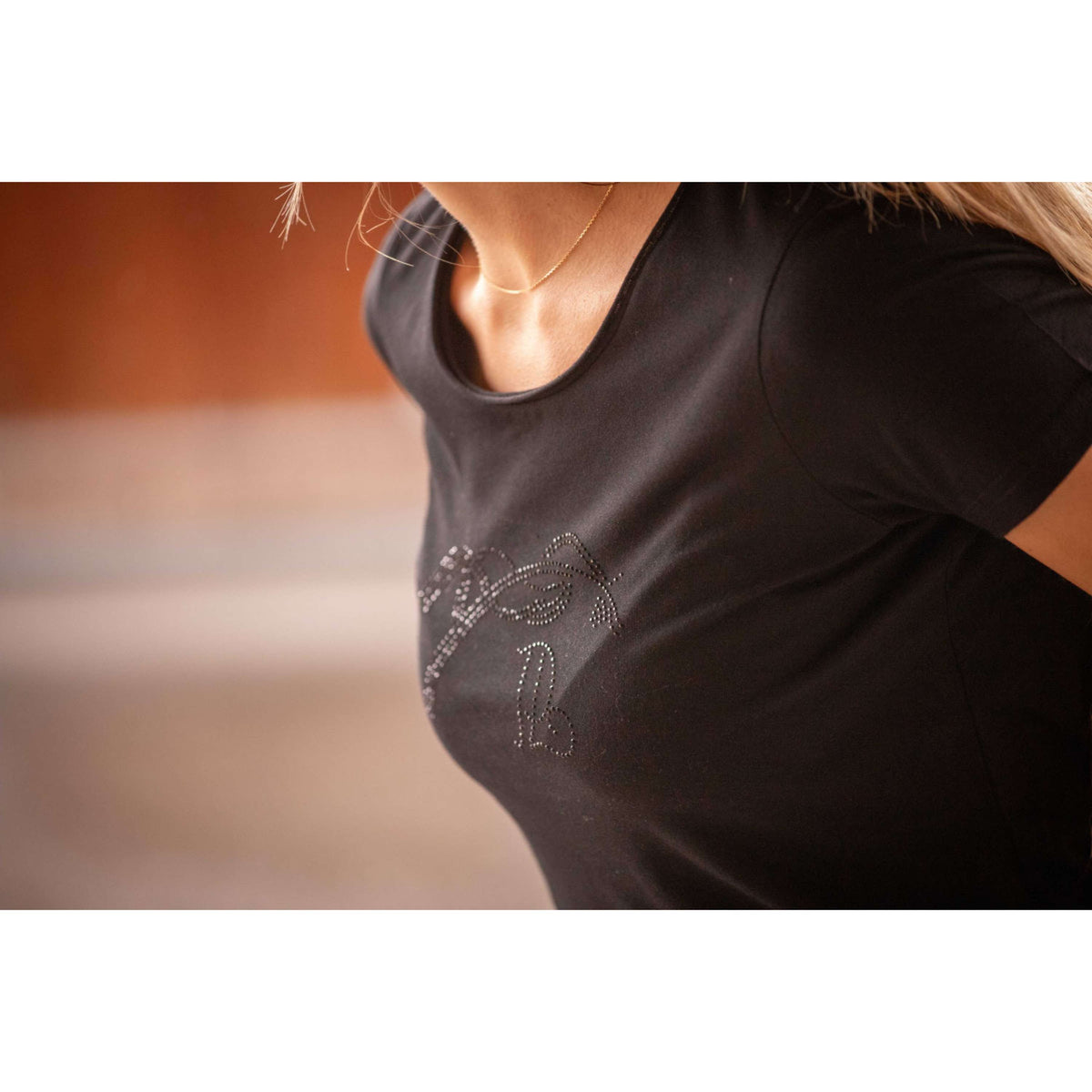 Pénélope T-Shirt Iconic Strass Zwart