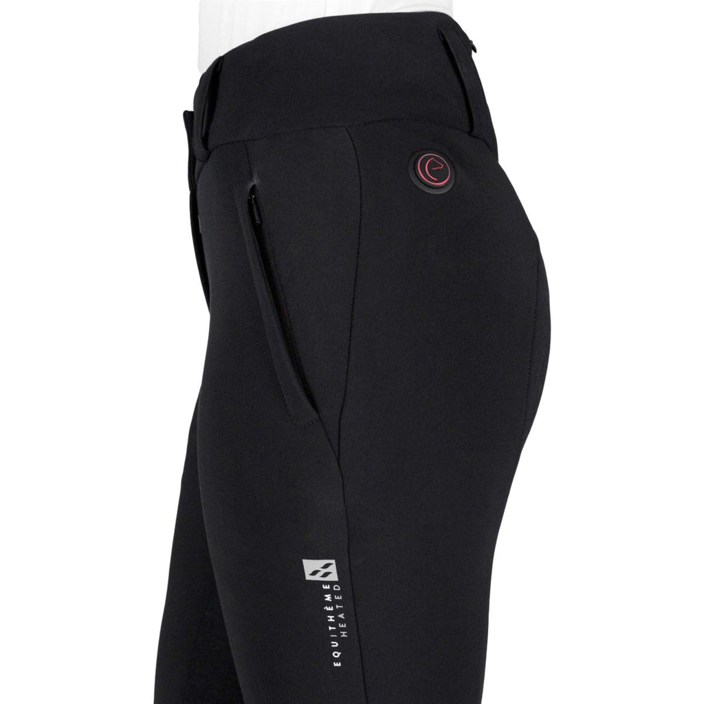EQUITHÈME Verwarmde Rijbroek Sierra Full Grip Zwart