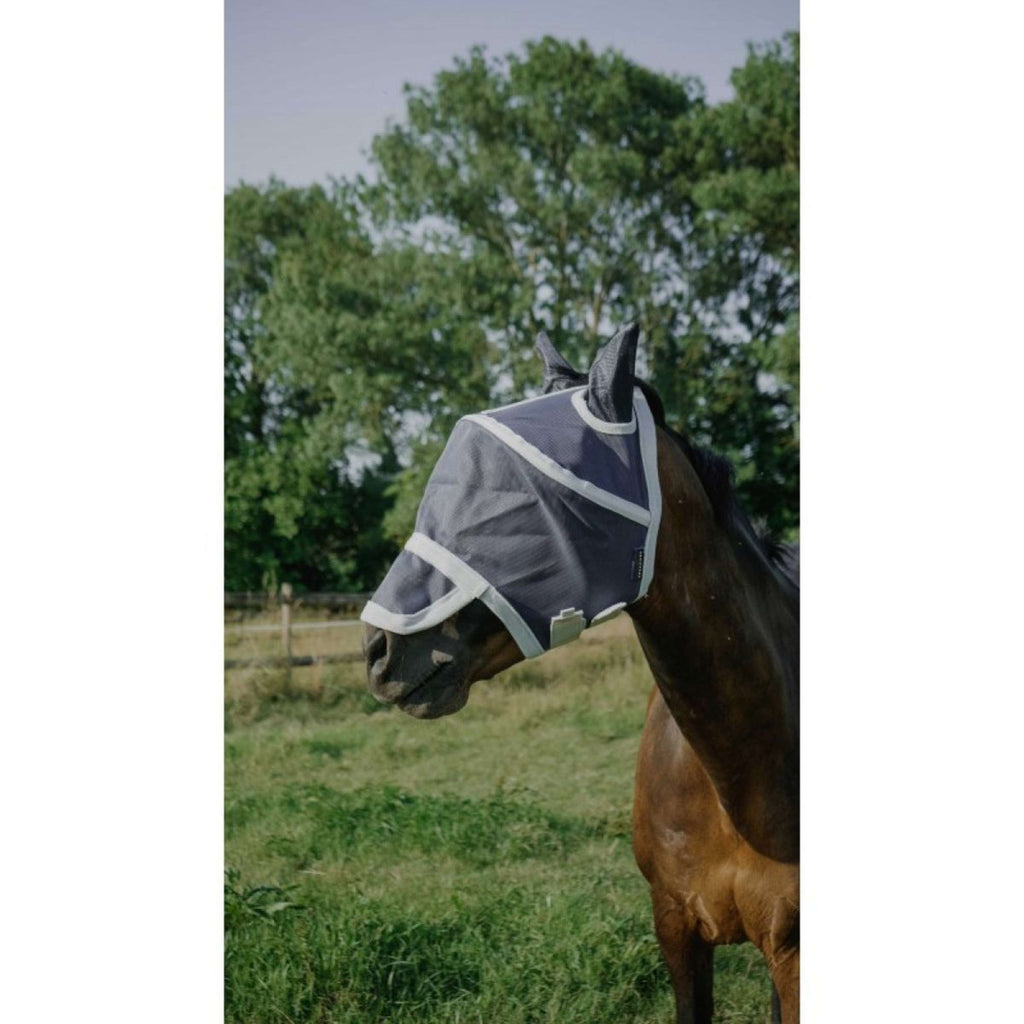 EQUITHÈME Vliegenmasker Hoop met UV-Bescherming Navy