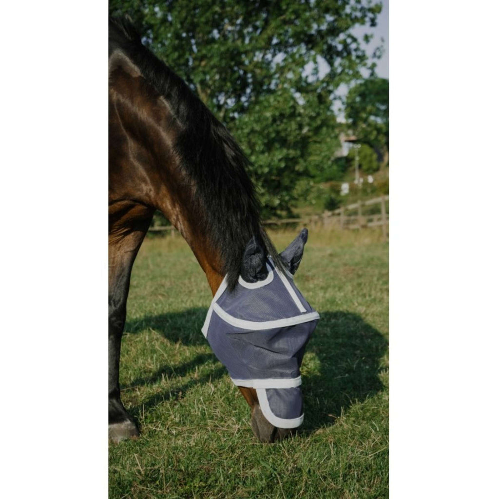 EQUITHÈME Vliegenmasker Hoop met UV-Bescherming Navy