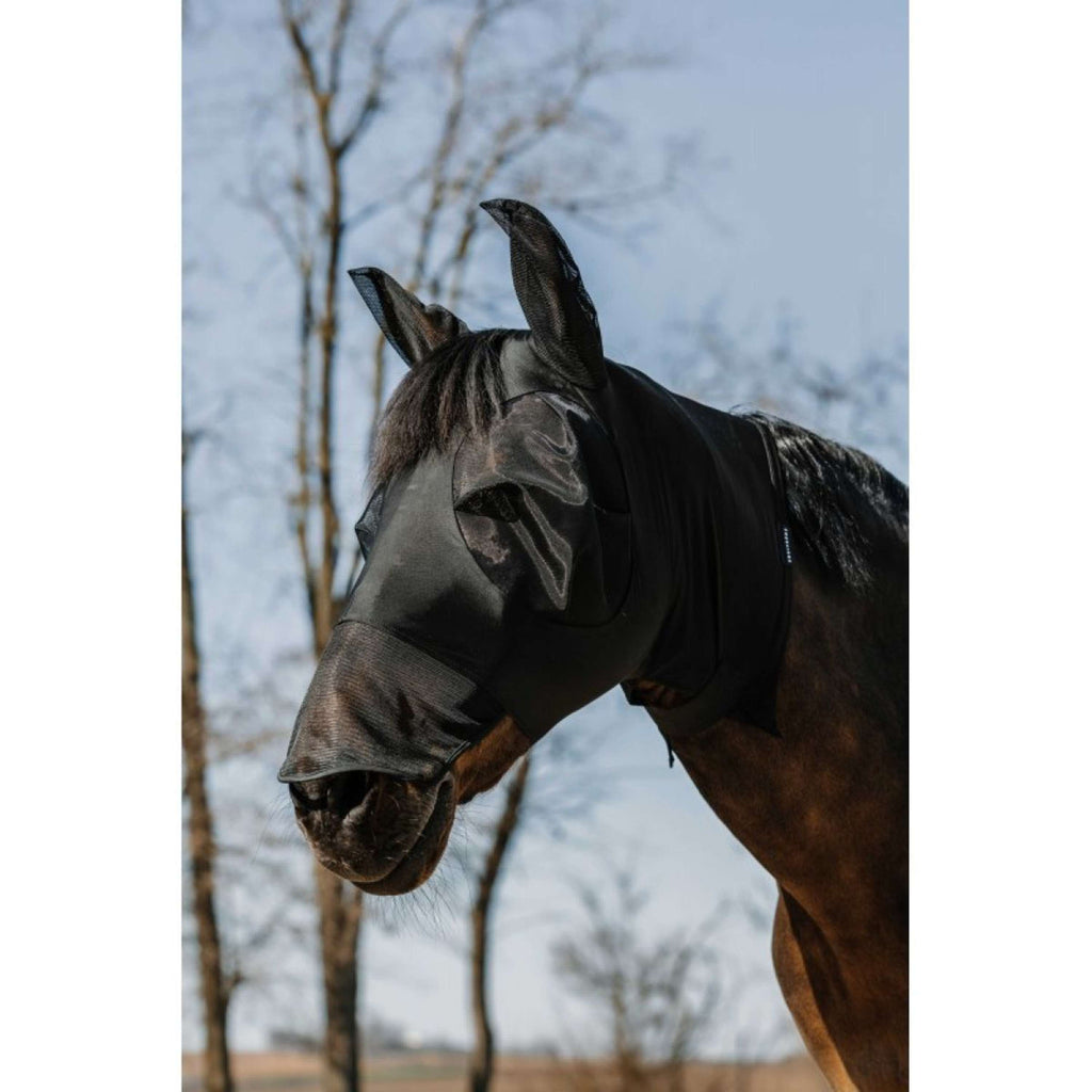 EQUITHÈME Vliegenmasker Hood met UV-Bescherming Zwart