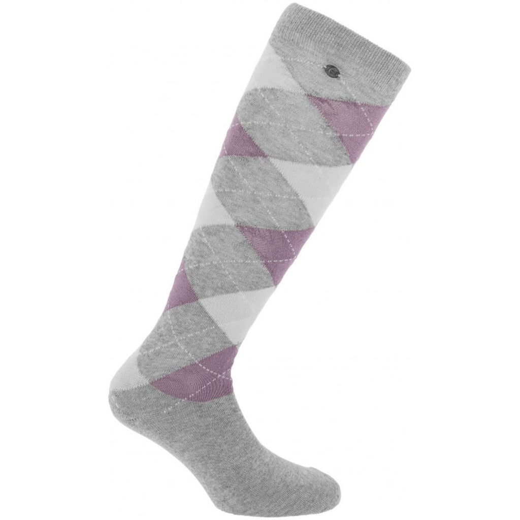 EQUITHÈME Sokken Argyle Grijs/Lila
