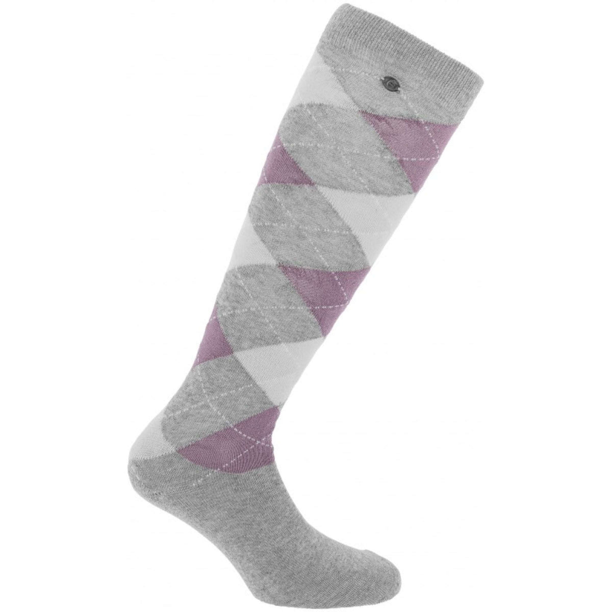 EQUITHÈME Sokken Argyle Grijs/Lila