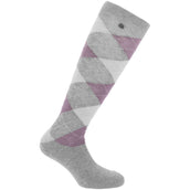 EQUITHÈME Sokken Argyle Grijs/Lila
