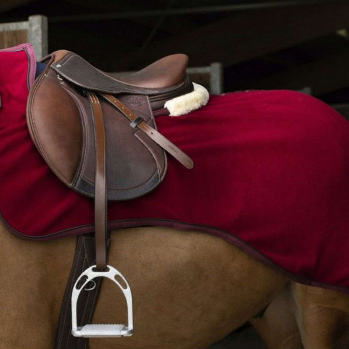 EQUITHÈME Uitrijdeken Teddy Fleece Bordeaux