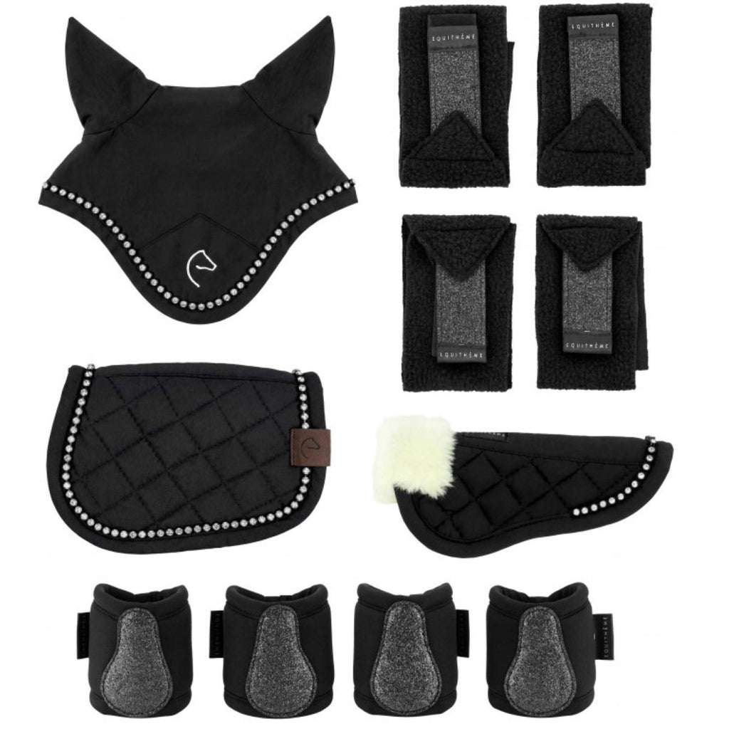 EQUITHÈME Pony Academy Accesoire Set Mini Zwart Glitter