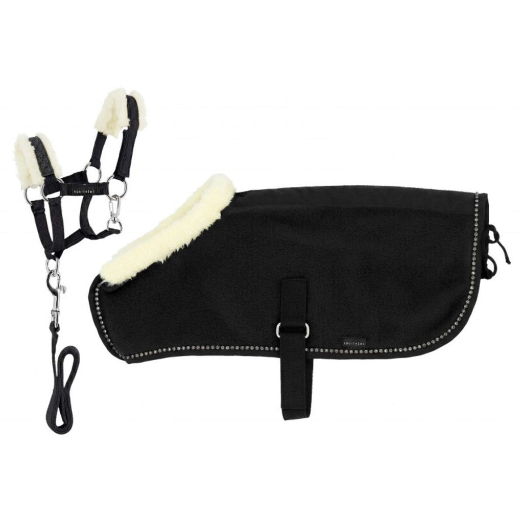 EQUITHÈME Pony Academy Showdeken Set Mini Zwart Glitter