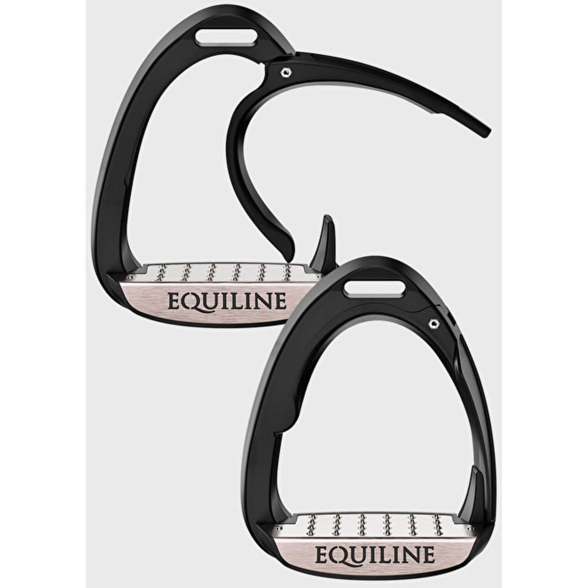 Equiline Veiligheidsstijgbeugels X-Cel Springen Mat Zwart