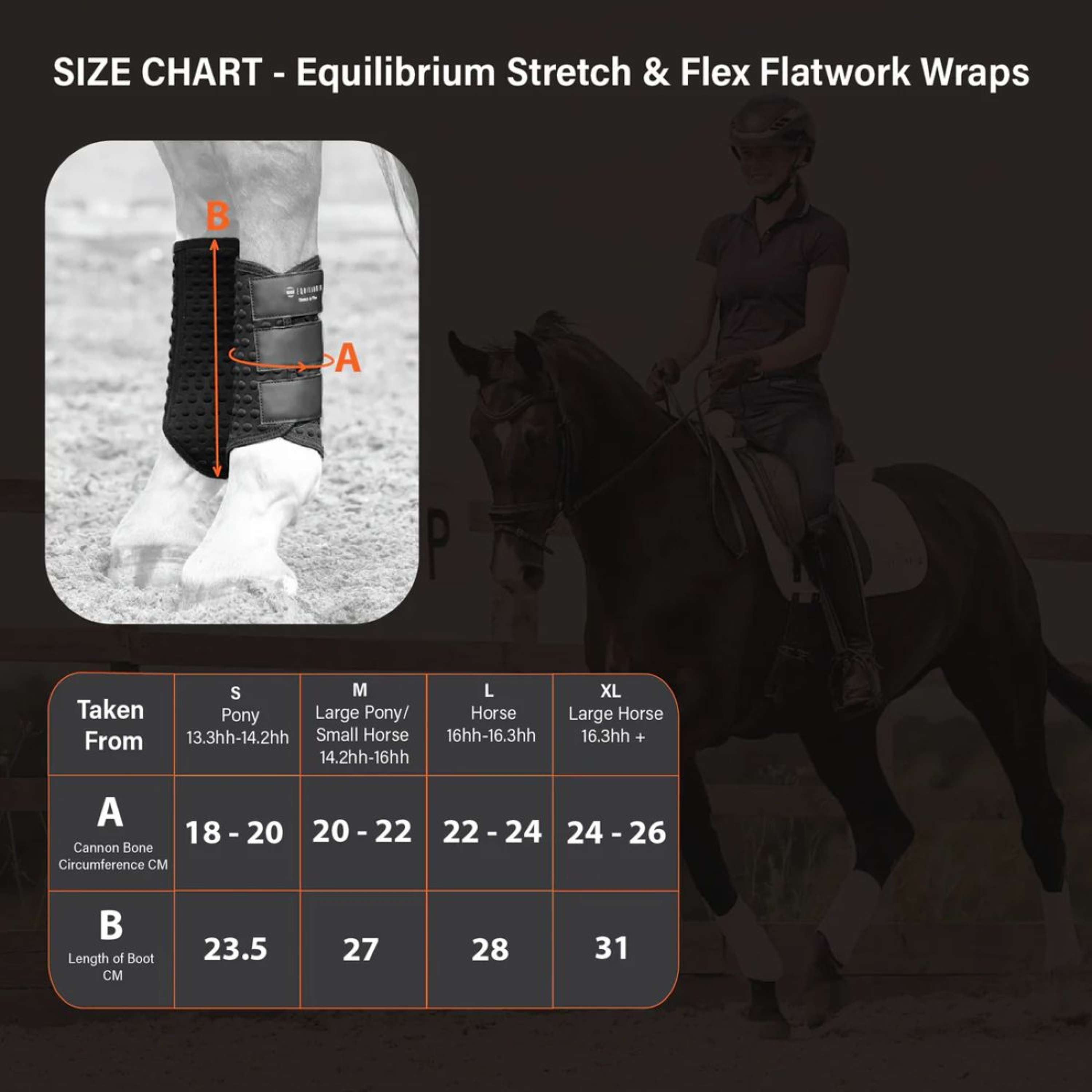 Equilibrium Beenbeschermers Stretch & Flex Flatwork Zwart