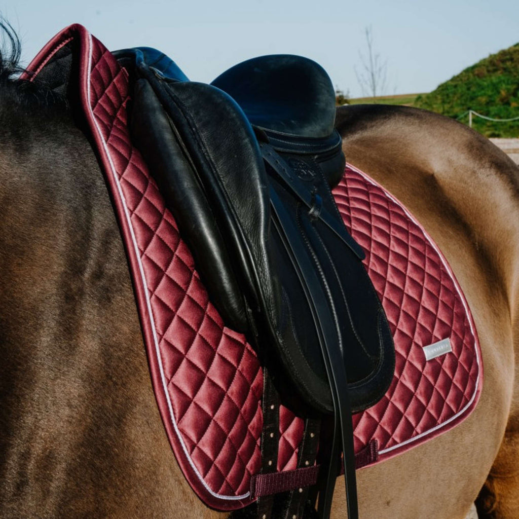 EQUITHÈME Zadeldekje Nacre Dressuur Bordeaux
