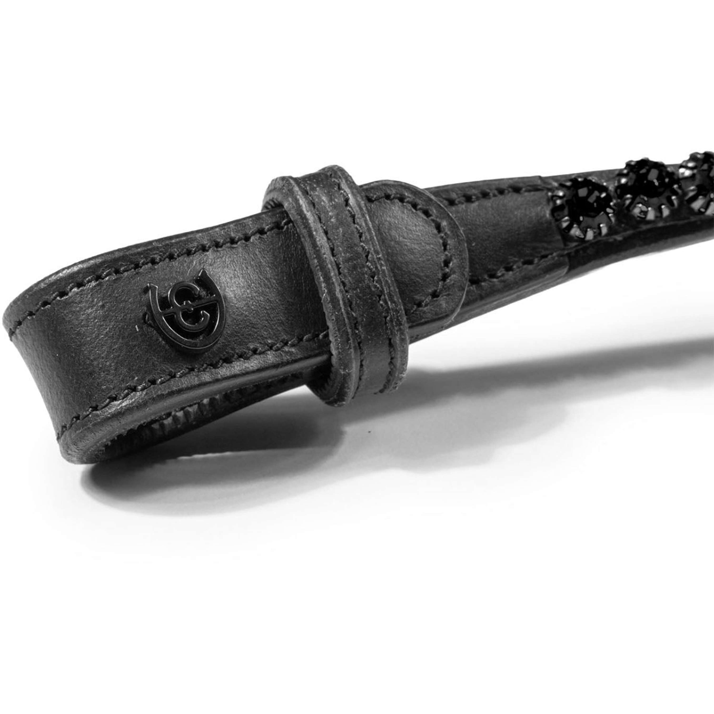 Equestrian Stockholm Frontriem Faded 8mm Zwart