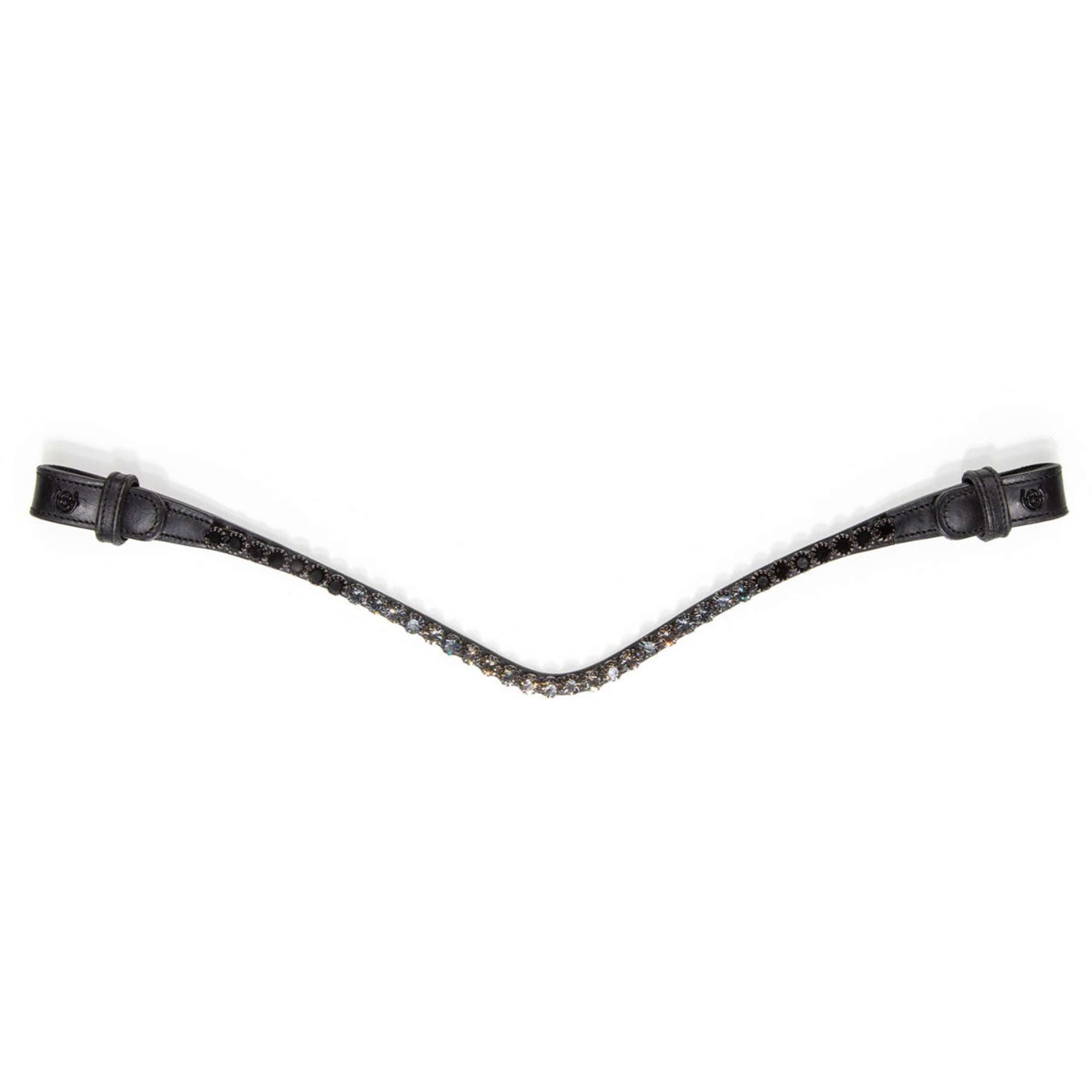 Equestrian Stockholm Frontriem Faded 8mm Zwart