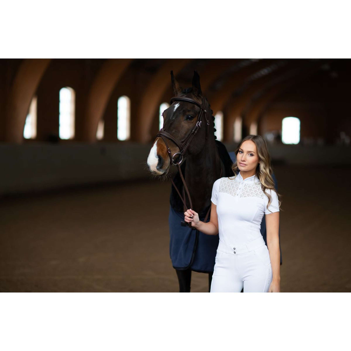 Equestrian Stockholm Wedstrijdshirt Crystal Champion Wit