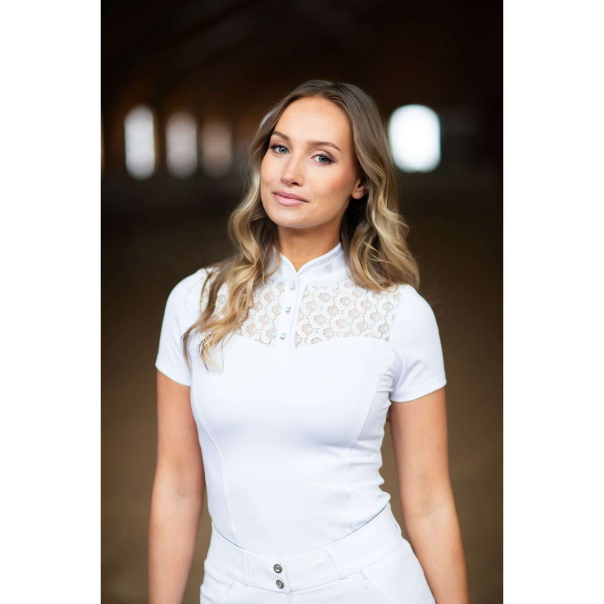 Equestrian Stockholm Wedstrijdshirt Crystal Champion Wit