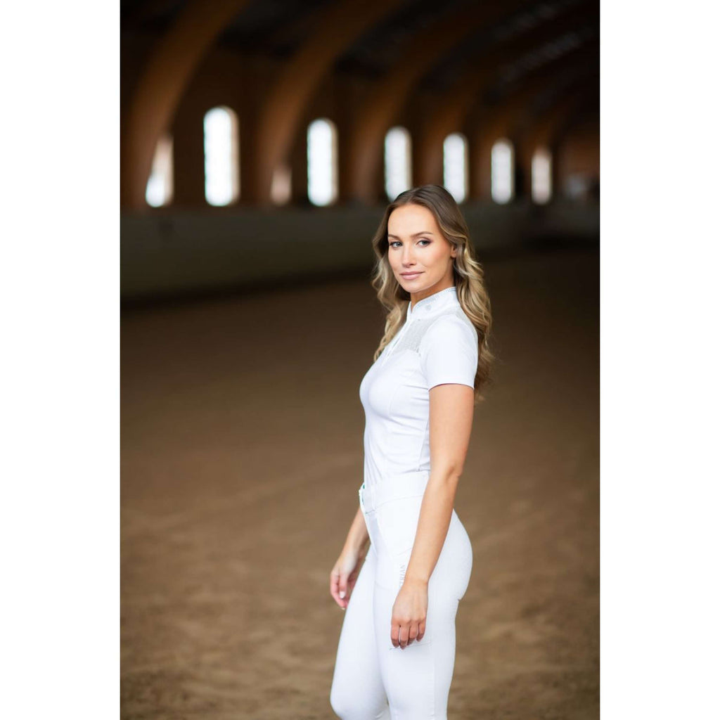 Equestrian Stockholm Wedstrijdshirt Crystal Champion Wit
