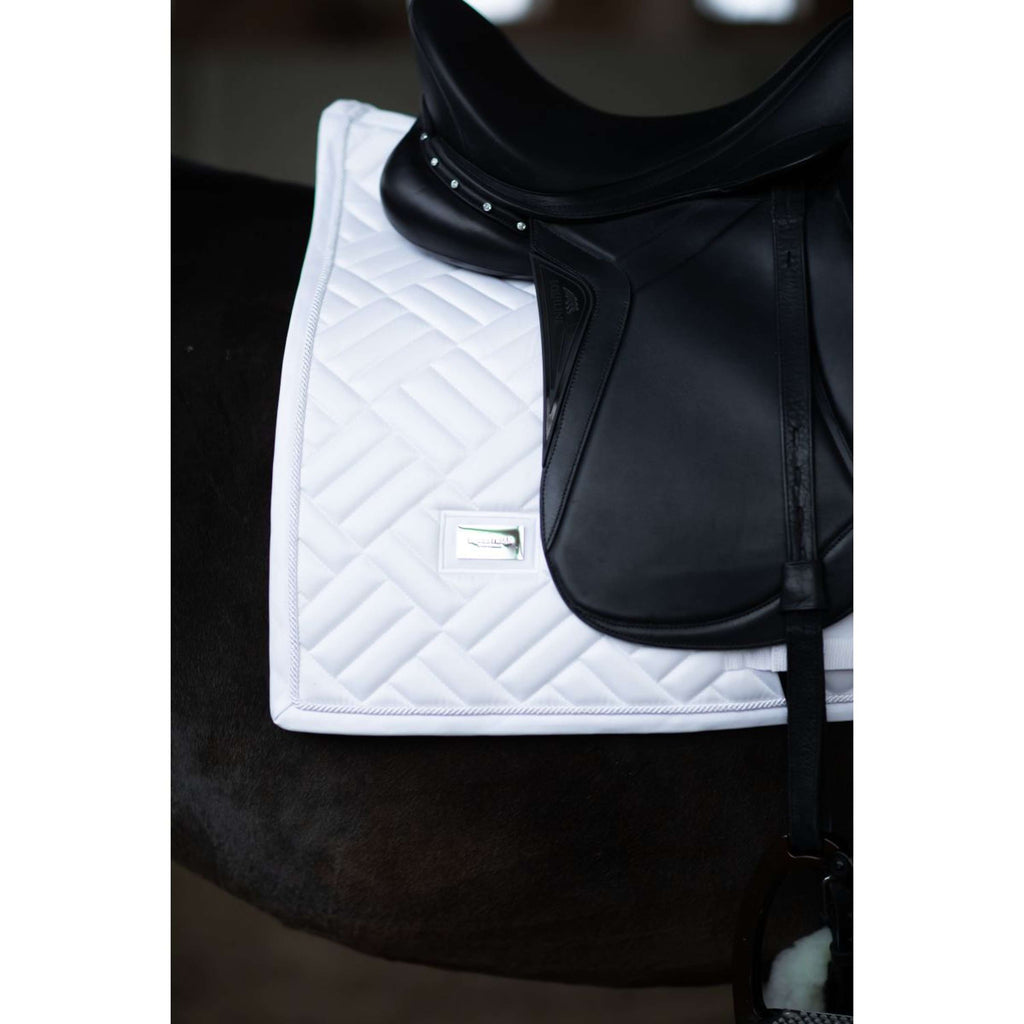 Equestrian Stockholm Zadeldekje Modern Dressuur White Silver