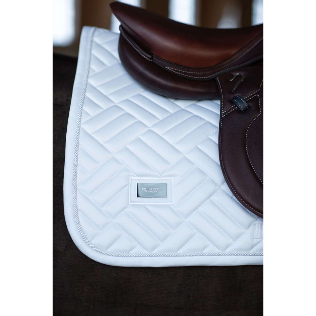 Equestrian Stockholm Zadeldekje Modern Springen White Silver