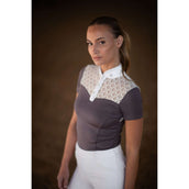 Equestrian Stockholm Wedstrijdshirt Crystal Champion Wit/Dark Violet