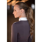 Equestrian Stockholm Wedstrijdshirt Fine Line Wit/Dark Violet