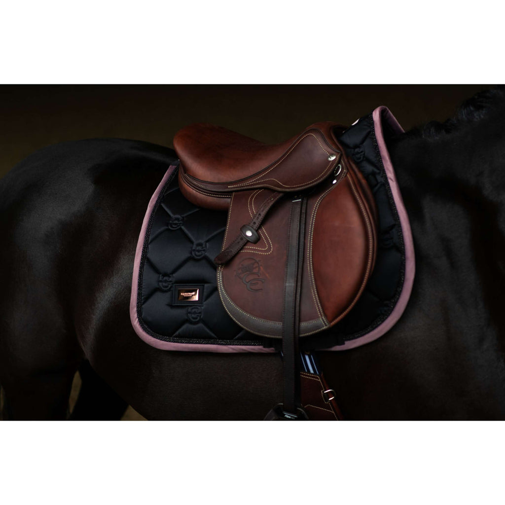 Equestrian Stockholm Zadeldekje Springen Zwart/Blush