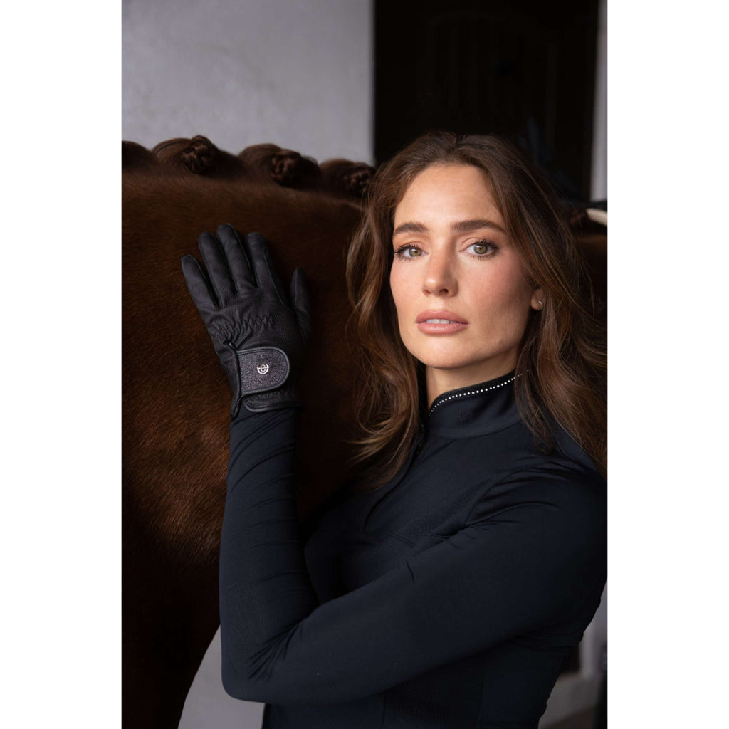 Equestrian Stockholm Rijhandschoenen Motion All Black Glimmer