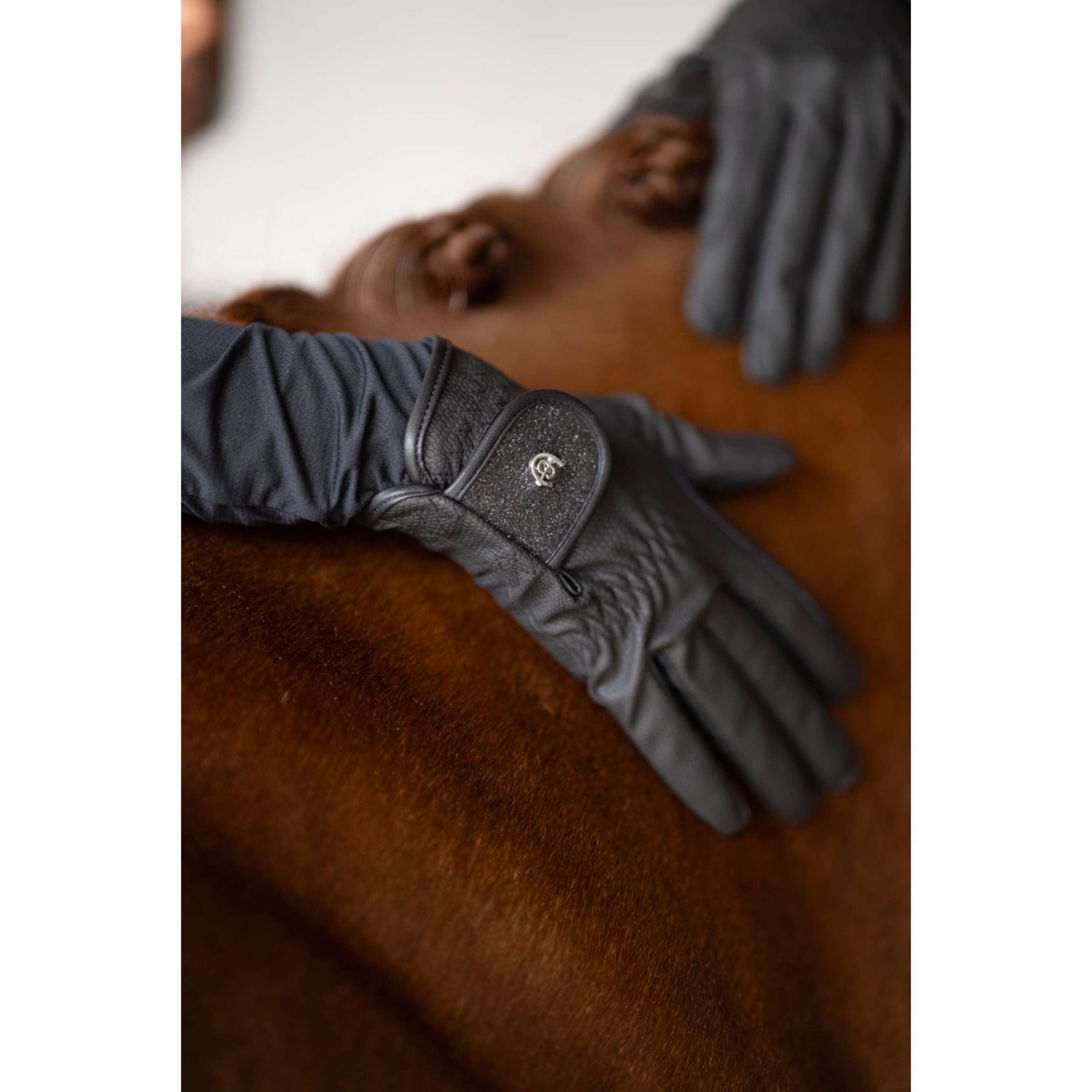 Equestrian Stockholm Rijhandschoenen Motion All Black Glimmer
