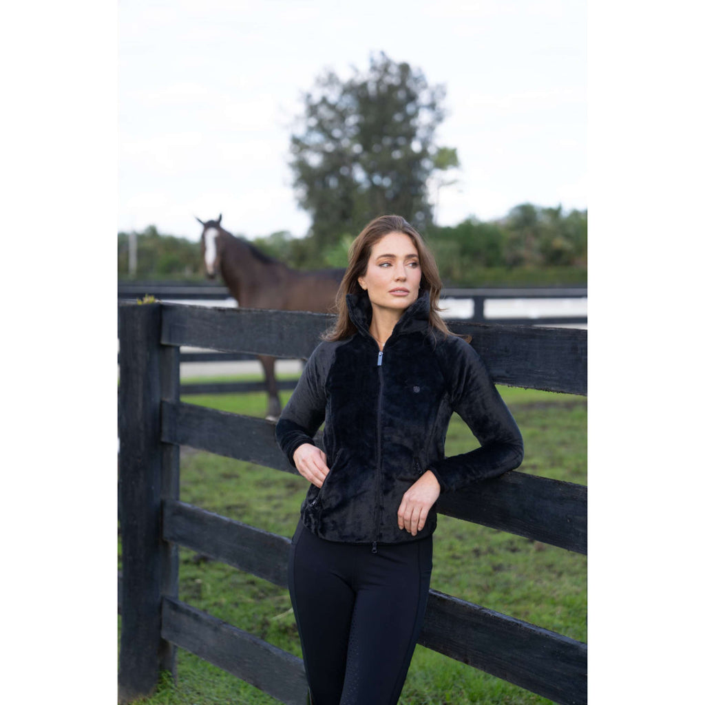 Equestrian Stockholm Fleecejack Velvet Zwart