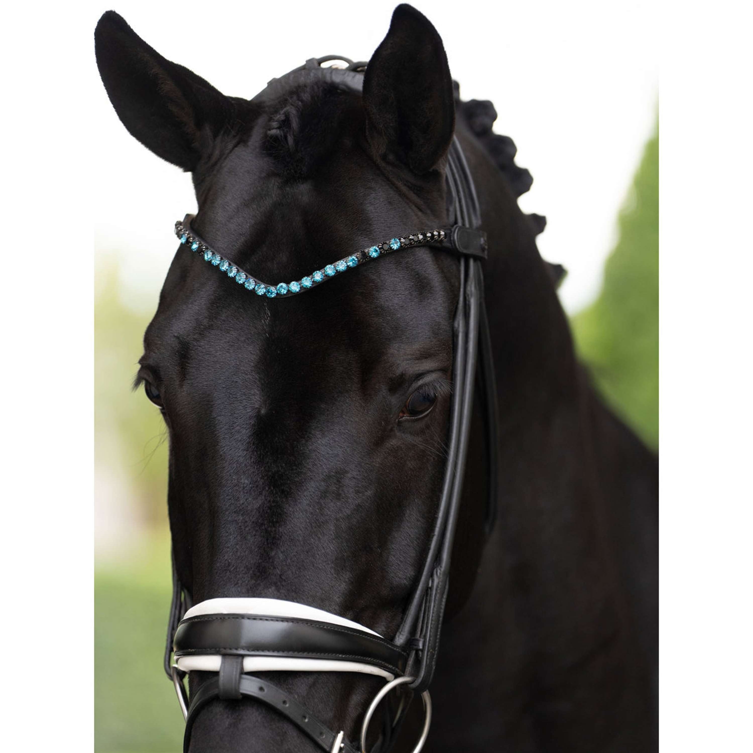 Equestrian Stockholm Frontriem Faded 8mm Blue Meadow