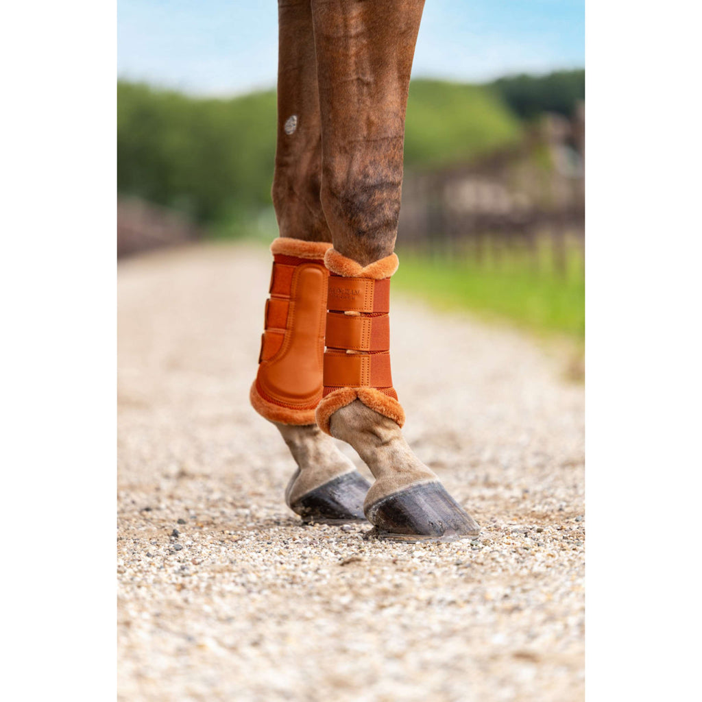 Equestrian Stockholm Beenbeschermers Fur Mesh Chestnut