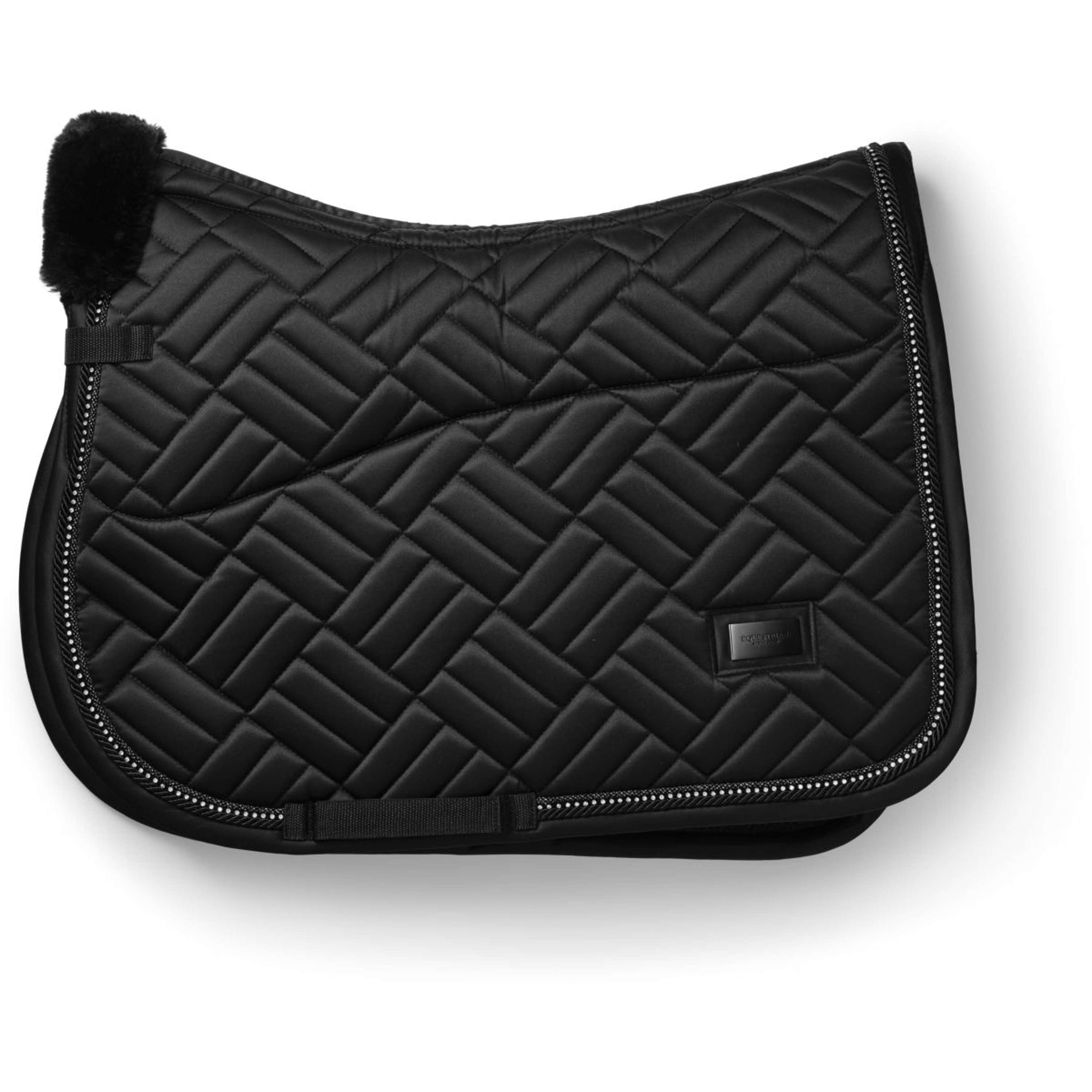 Equestrian Stockholm Zadeldekje Vegan Fur Springen Crystal Black