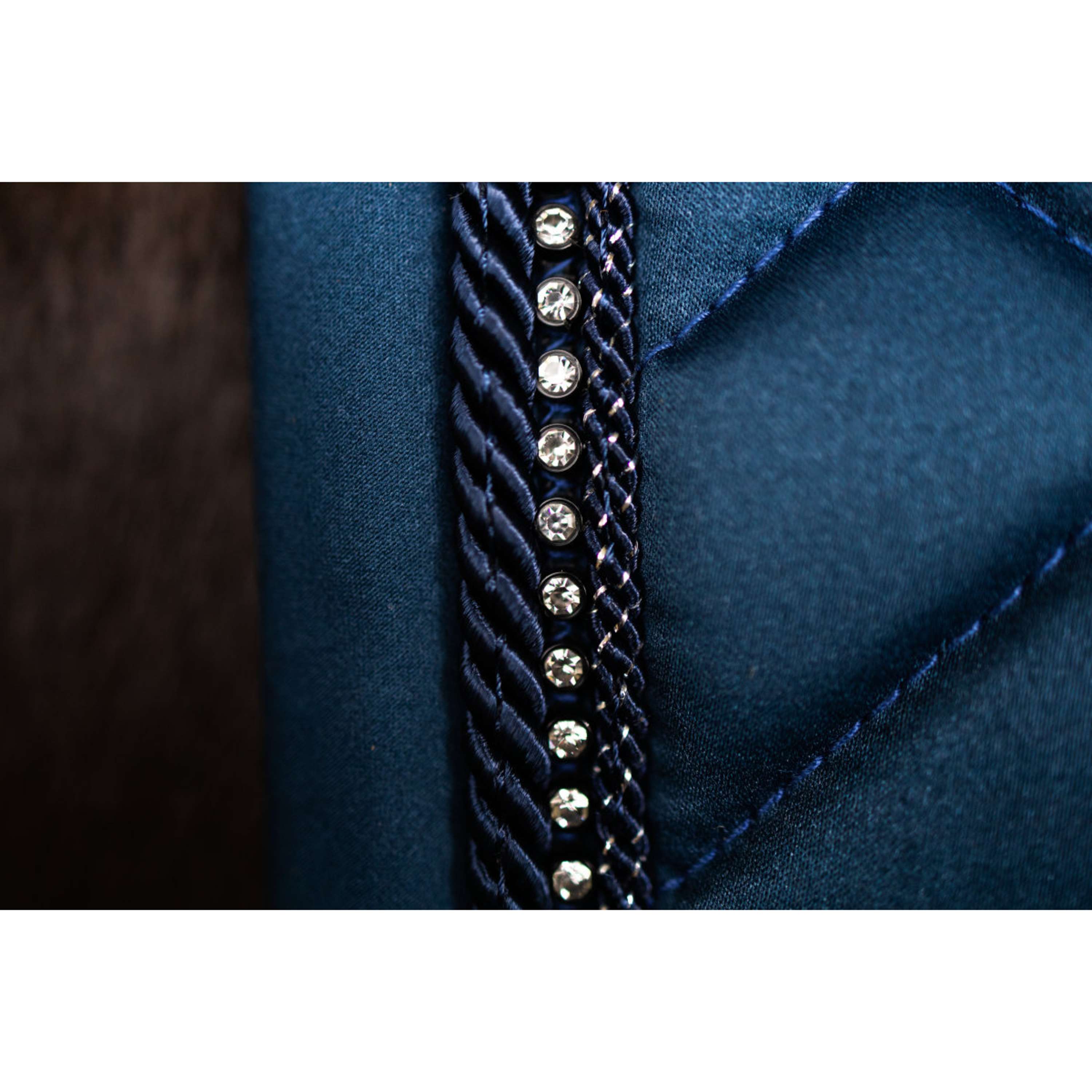 Equestrian Stockholm Zadeldekje Crystal Shine Dressuur Blue Meadow