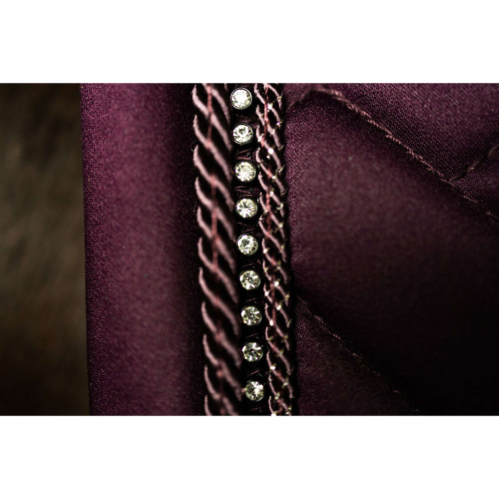 Equestrian Stockholm Zadeldekje Crystal Shine Dressuur Mauve Wine