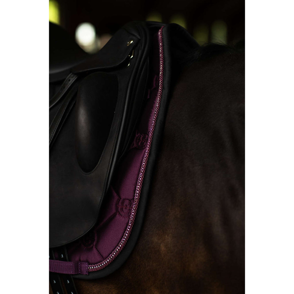 Equestrian Stockholm Zadeldekje Crystal Shine Dressuur Mauve Wine