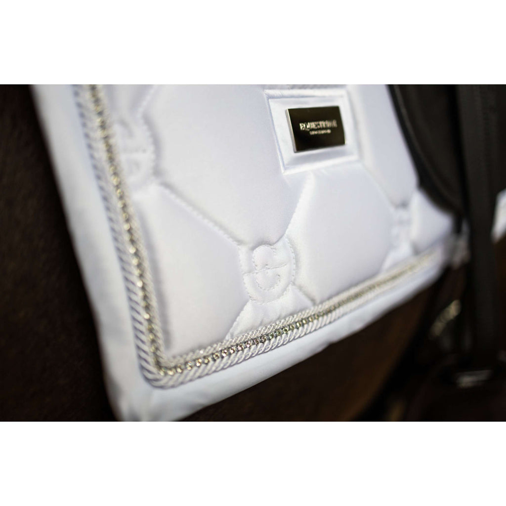 Equestrian Stockholm Zadeldekje Crystal Shine Dressuur Wit