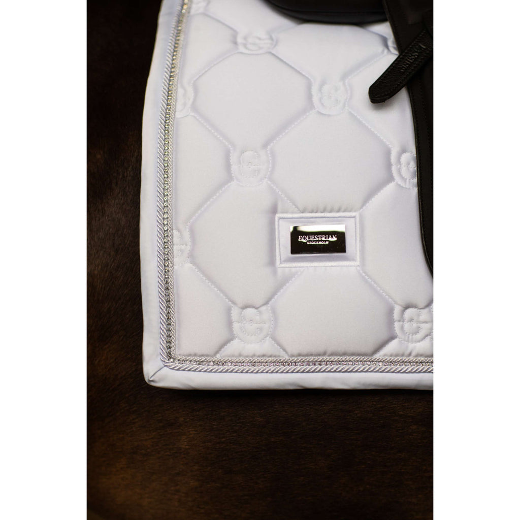 Equestrian Stockholm Zadeldekje Crystal Shine Dressuur Wit