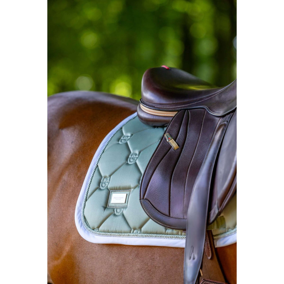 Equestrian Stockholm Zadeldekje Springen Pistachio White