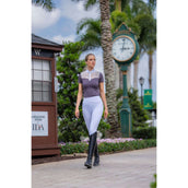 Equestrian Stockholm Wedstrijdshirt Crystal Champion Wit/Dark Violet