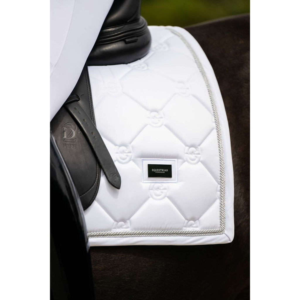 Equestrian Stockholm Zadeldekje Dressuur White Silver