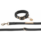 Eskadron Halsband & Lijn Heritage Faux Leather Plait Zwart