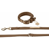 Eskadron Halsband & Lijn Heritage Faux Leather Plait Almond