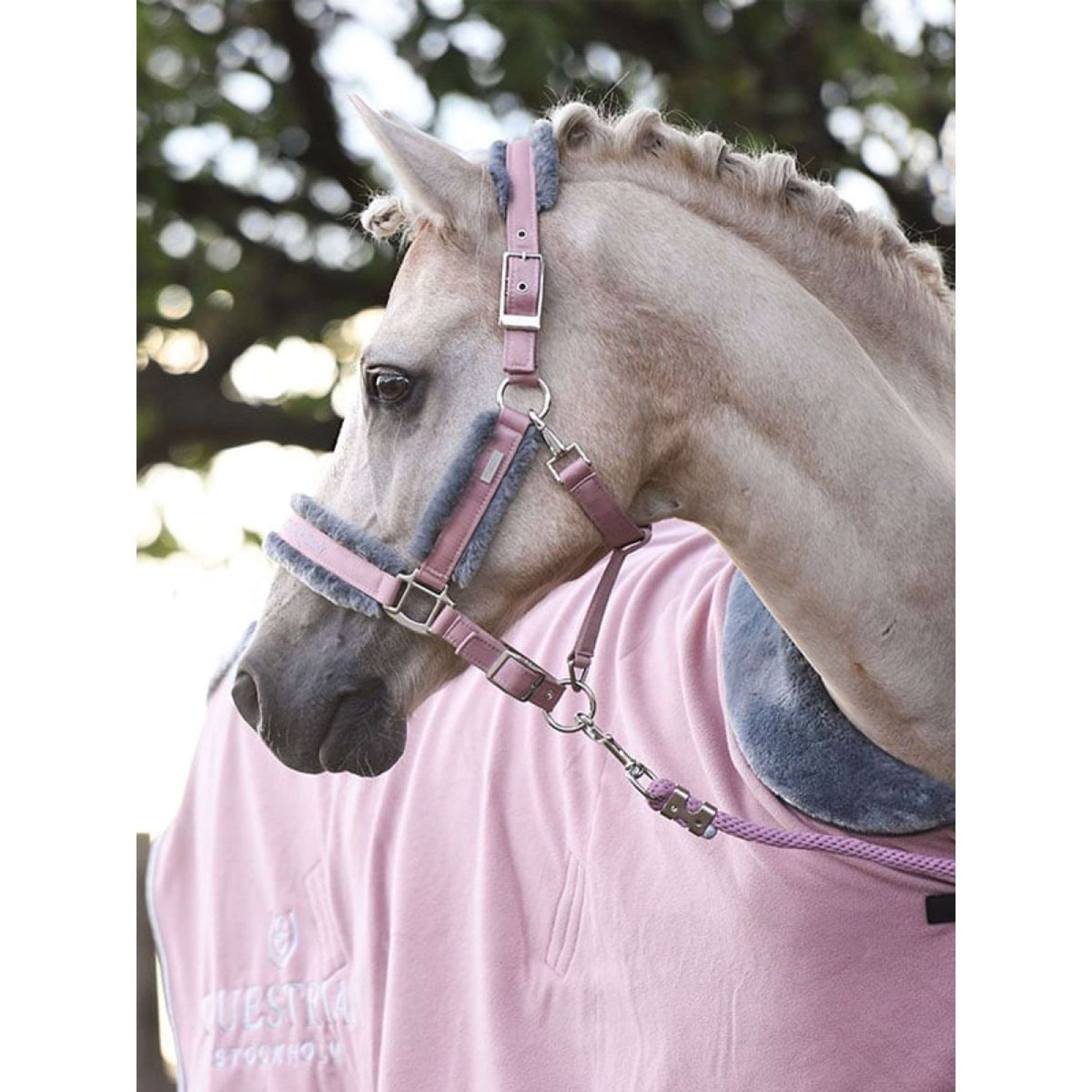 Equestrian Stockholm Halster & Touw Fur Roze Equestrian Stockholm Halster & Touw Fur Roze