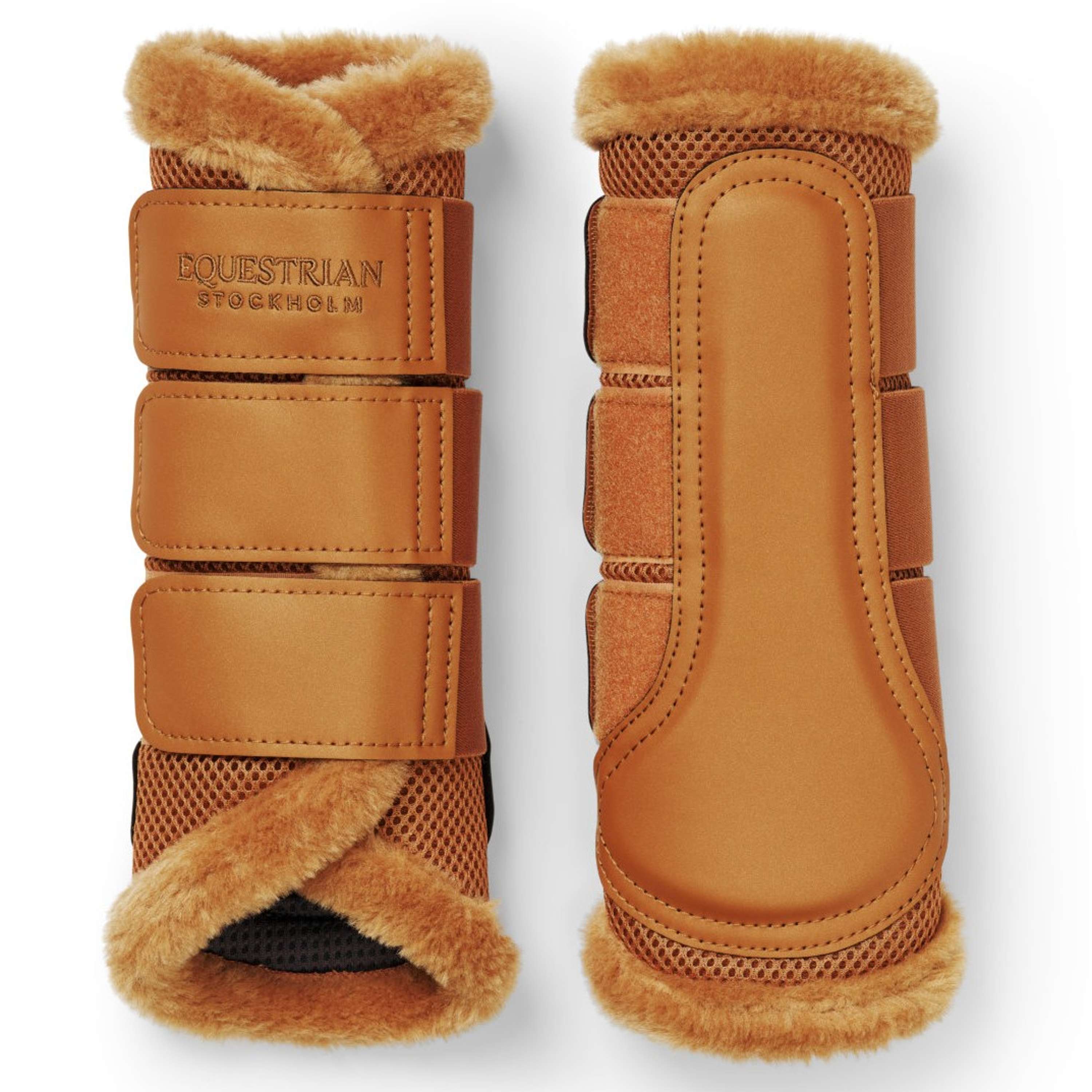 Equestrian Stockholm Beenbeschermers Fur Mesh Chestnut